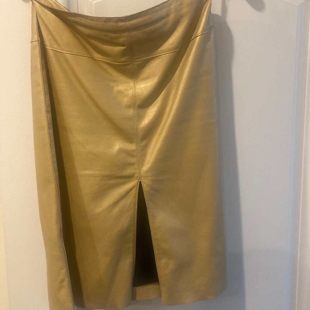 Worn once leather skirt by Bebe